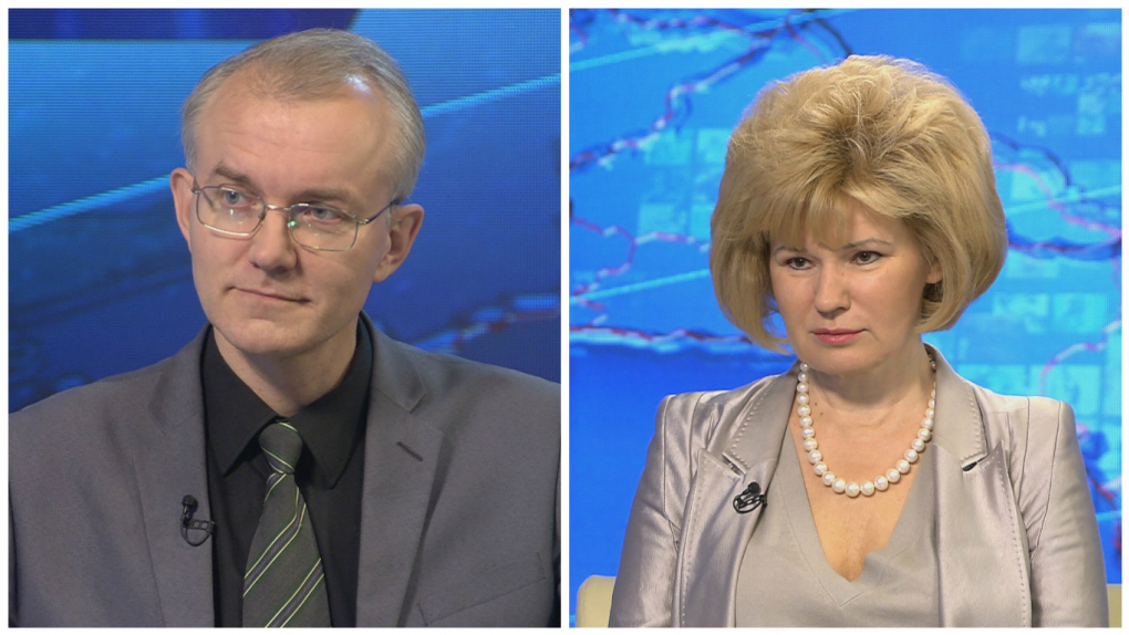 Олег Шеин, вице-президент конфедерации труда России. Ирина Потехина, форум