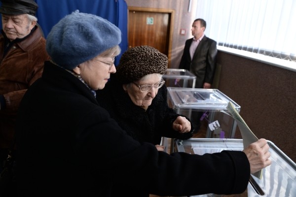 Голосование на выборах в Верховную Раду в Киеве