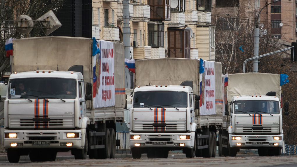 Колонна МЧС с гуманитарным грузом для Донбасса выехала в Ростов | Новости | ОТР