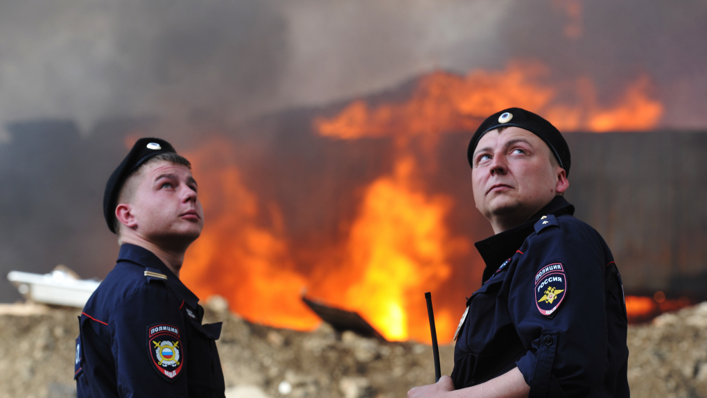 В Москве локализован пожар на строительном рынке