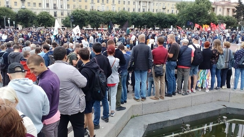Митинг против произвола на выборах проходит в Санкт-Петербурге | Новости | ОТР