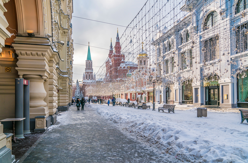 Улицы москвы зимой