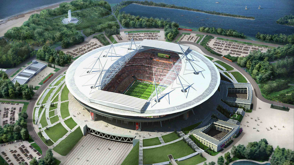 Макет стадиона "Газпром-Арена" в Санкт-Петербурге